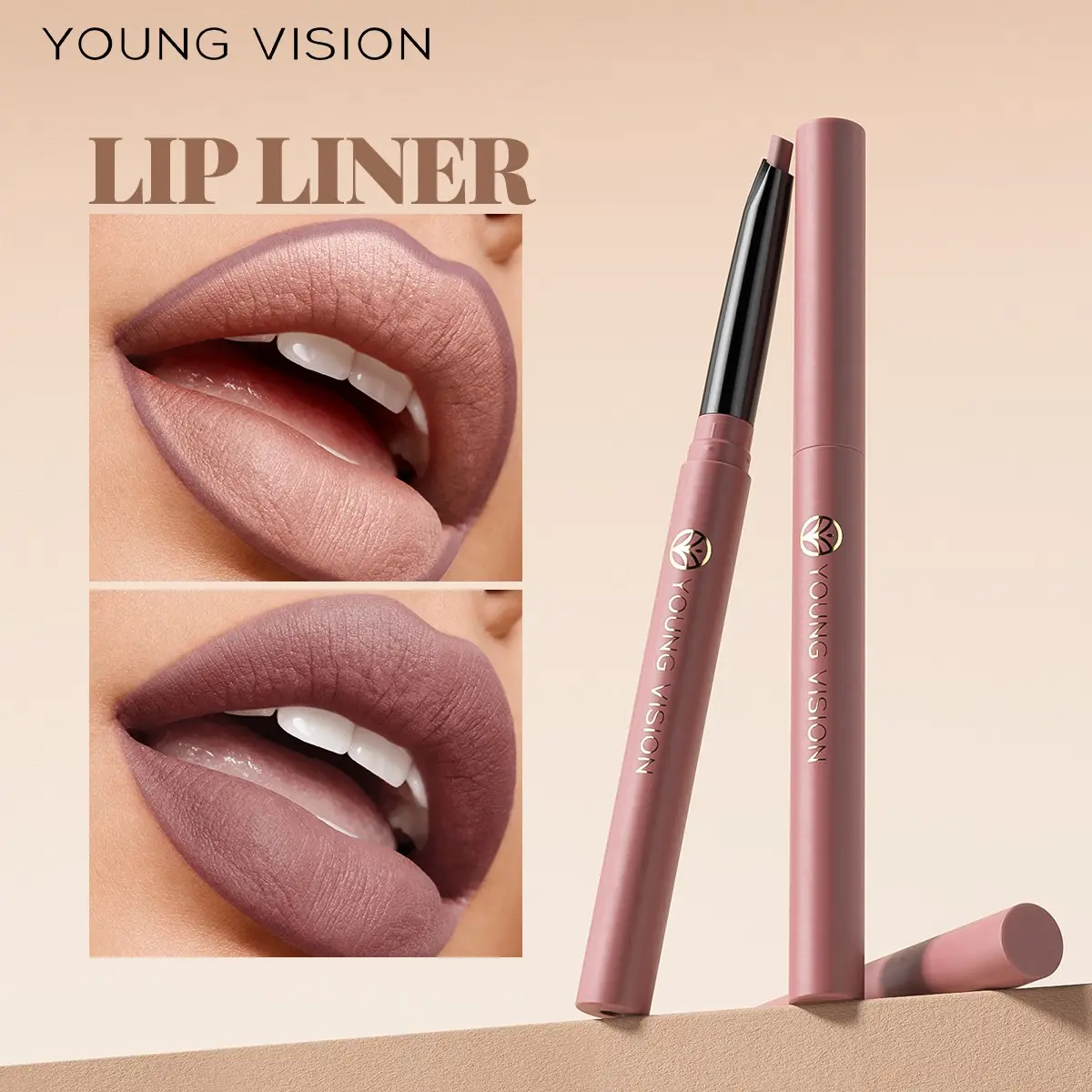 YOUNG VISION Smooth Matte Lip Liner, Rich Pigmentation, Defines Lips, Covers Deep Natural Lips, Perfect for Thick Lips, Versatile Makeup Essential, Lipliner