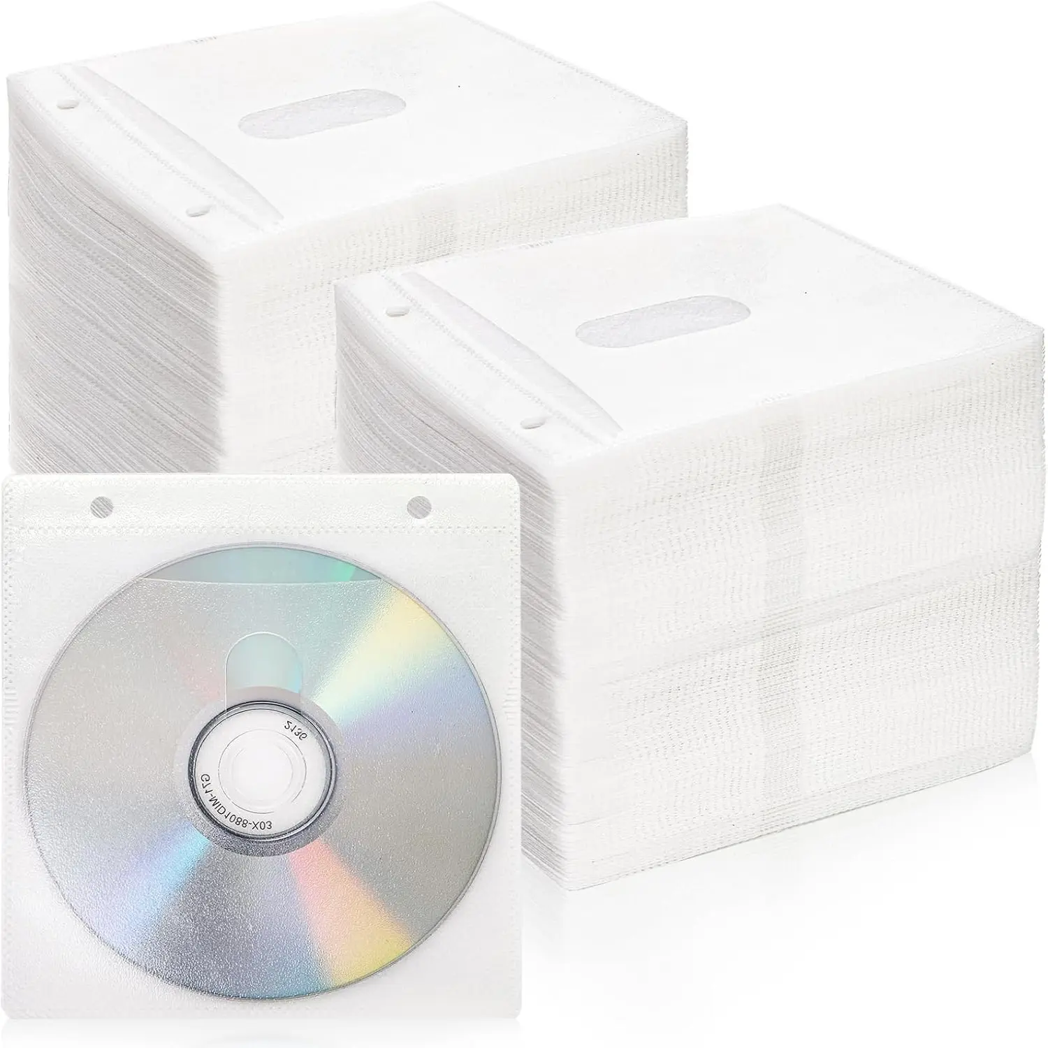 100pcs Standard Two-Sided Clear CD/DVD Storage Cases, Drop-Proof Closure CD Sleeve, Secure Locking Design, Ideal for Media Protection