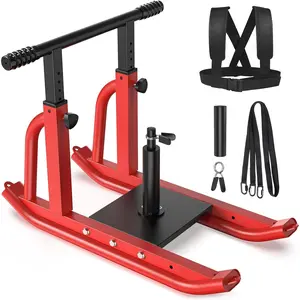 Weight Sled, Heavy-Duty Push Pull Sled, Adjustable Height Handle, Workout Fitness Sled for Training- Running Speed, Agility, Soccer, Football,