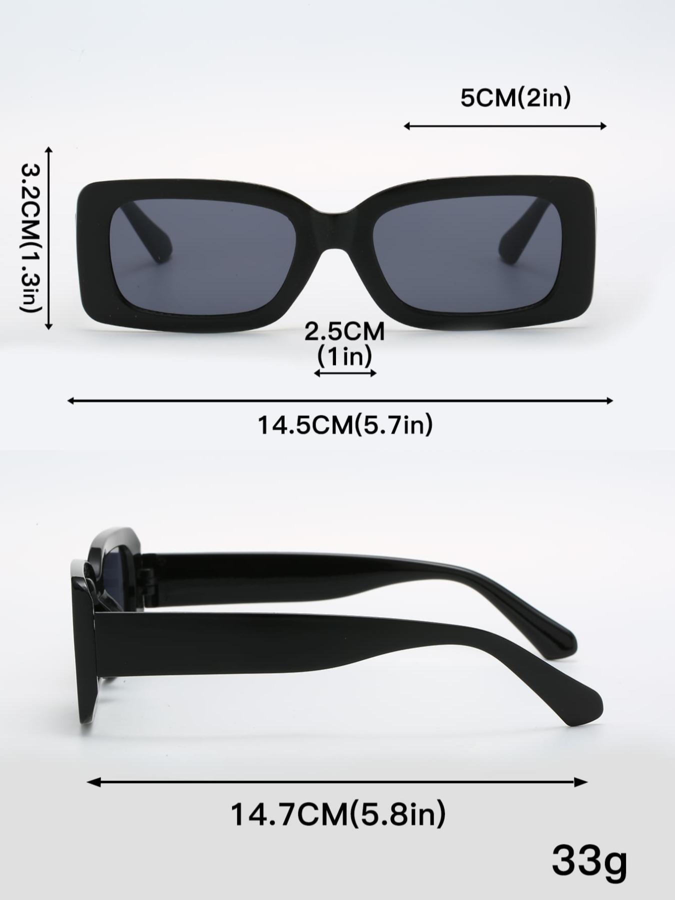 5 Pairs Simple Sunglasses for Everyday Use, All Seasons Cat Eye / Square Frame Fashion Sunglasses, Travel Accessories