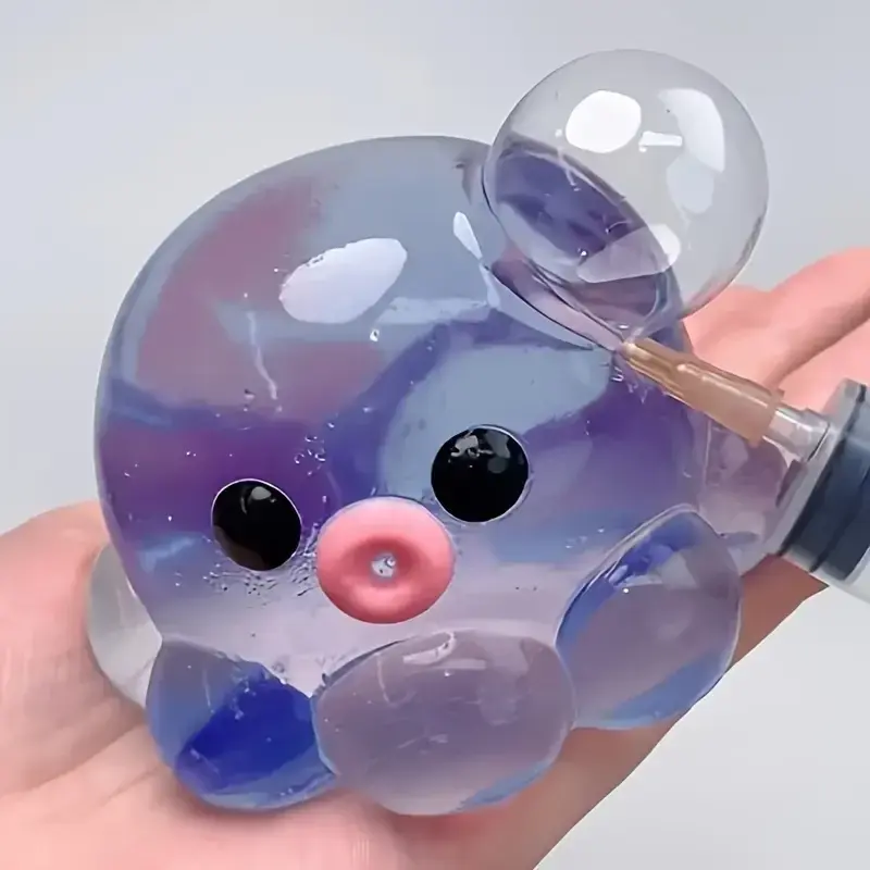 Nylon Octopus Shape Bubble Pop Fidget Toy - Oddly Satisfying Stress Relief Ball for 3-4 Years Kids, Concentration Boosting, ASMR Sound Fun, Cleanable with Mild Soap and Water