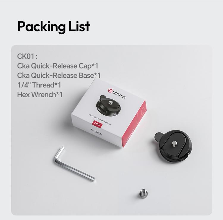 ULANZI CK02 Cka Quick Release Camera Backpack Mount Clip,CK01 Magnetic Mount Stand for DJI Osmo Pocket 4/3 Accessories, with Standard 1/4" Thread for Action Cameras Pocket 3 Expansion Adapter