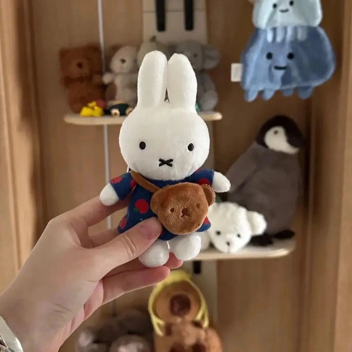 Kawaii Anime Miffy Rabbit Creative Apple Series Cute Cartoon Girl Heart Plush Doll, Figurine Gift Decorative Item