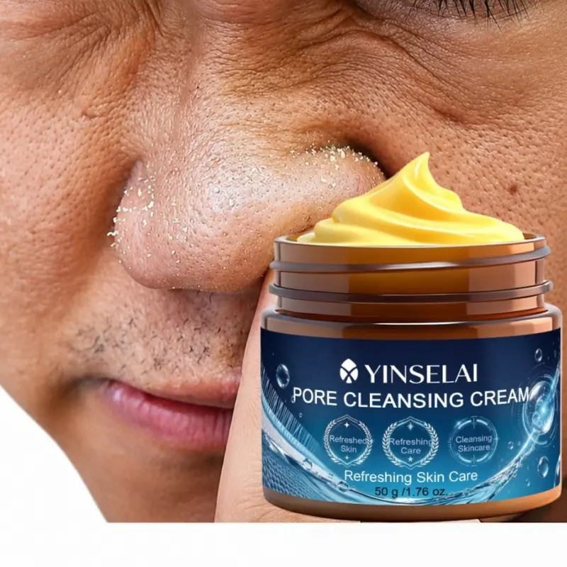 Men's Deep Pore Cleansing Cream, Cleanser, Removes Excess Oil and Impurities, Gentle Face Wash, Improves Rough Skin Texture, Daily Skincare