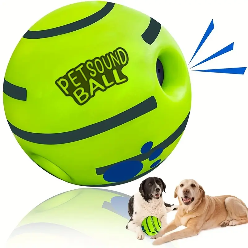 1-Pack PVC Rolling & Squeaking Chew Ball Dog Toy with Moving Sound - Interactive Teeth-Cleaning Chewing Ball Suitable for Puppies & Dogs, /Outdoor Play, Teething Relief