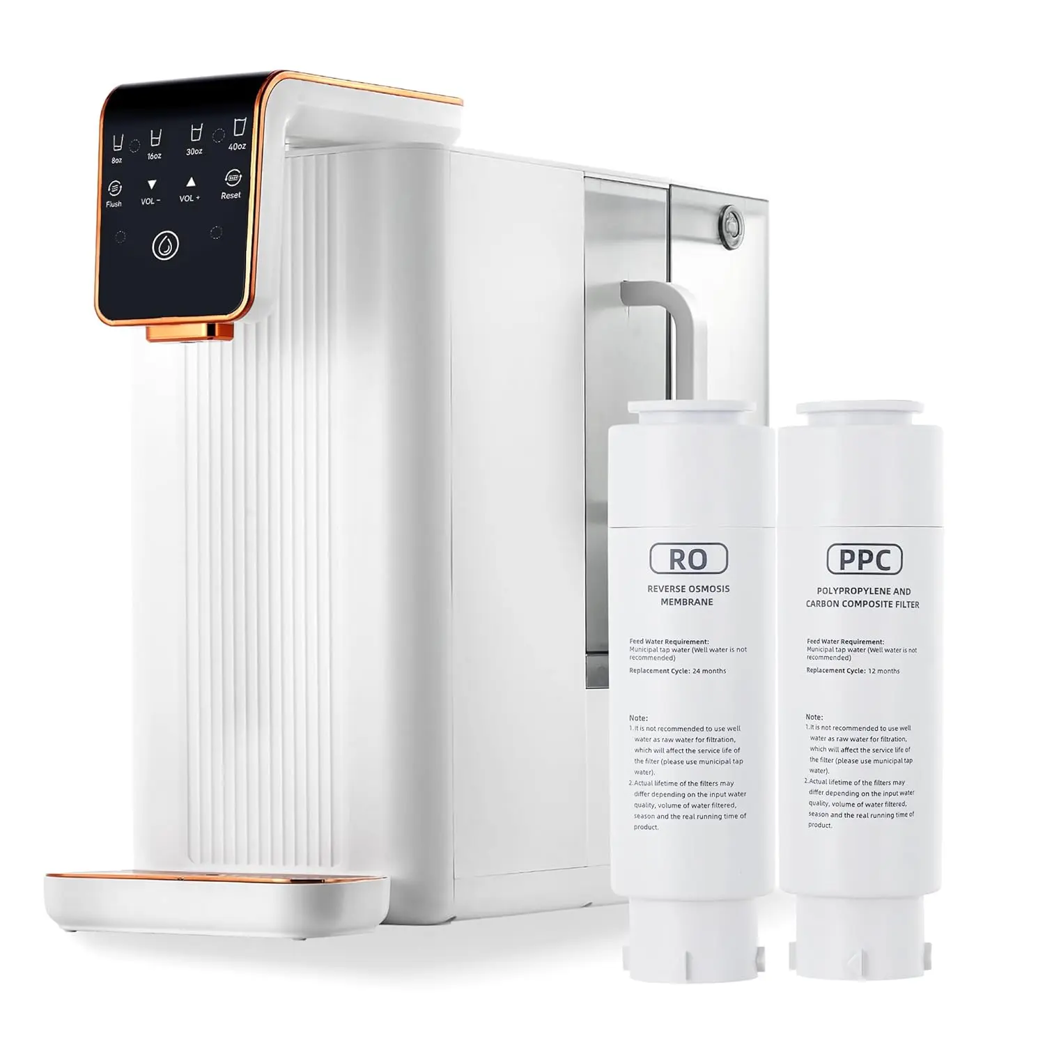 Countertop Reverse Osmosis Water Filter, 5-Stage RO Water Filtration System with Portable Pitcher, NSF/ANSI 58, 100GPD, 4:1 Pure to Drain, TDS Real-Time Displaying & 4L RawTank/1.5L Pure Tank