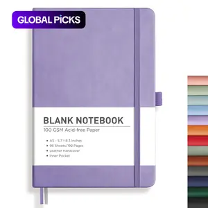 1 blank journal, 192 pages, A5 medium (5.7 "x 8.3"), leather hard cover, 100g thick paper, Heavy Weight Paper, suitable for sketching, painting, graffiti
