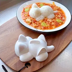 Adorable Cat-Shaped Sushi & Mashed Potato Mold - Food-Safe Plastic, Perfect for Kitchen and Dining