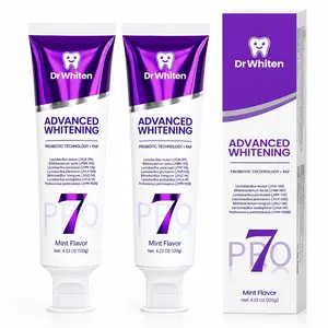 7 Pro Purple Toothpaste, Purple Color-Correcting Whitening Toothpaste, Fluoride-Free, Mint Grape Flavor, Fresh Breath and Enamel Care for Daily Oral Cleaning
