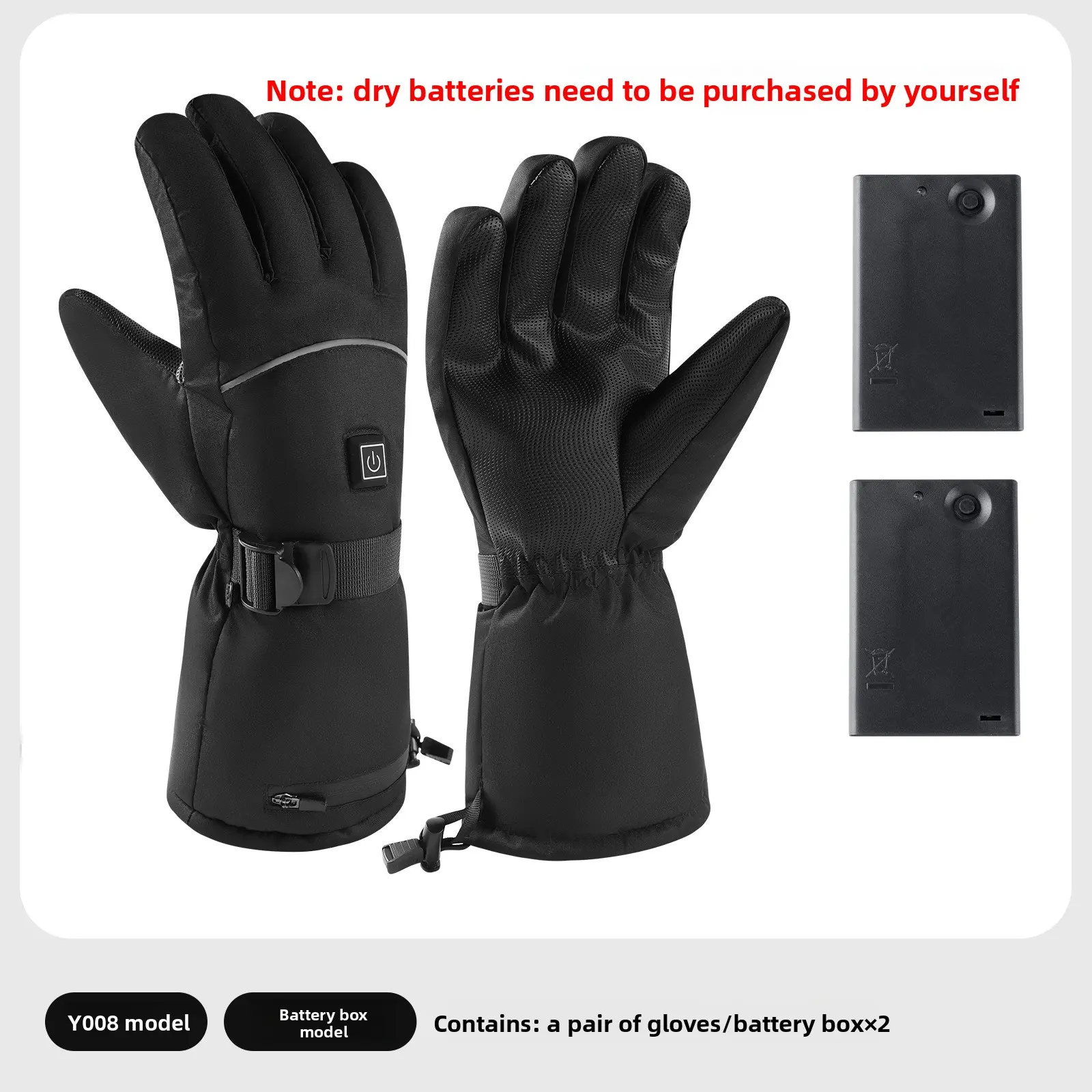 Heating gloves, cold-proof rechargeable heating gloves, men's and women's outdoor skiing and riding thickened electric heating gloves