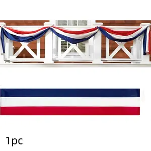 1pcs 2x20ft Large Patriotic American Flag Banner, July 4th Celebration, Veterans Day, Memorial Day, Outdoor Home Garden Decor