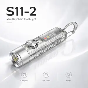 Tuneng S11-2 Mini Ultra-Bright Finger Keychain Flashlight, Portable LED Light for Keys, Compact Design, Ideal for Everyday Use