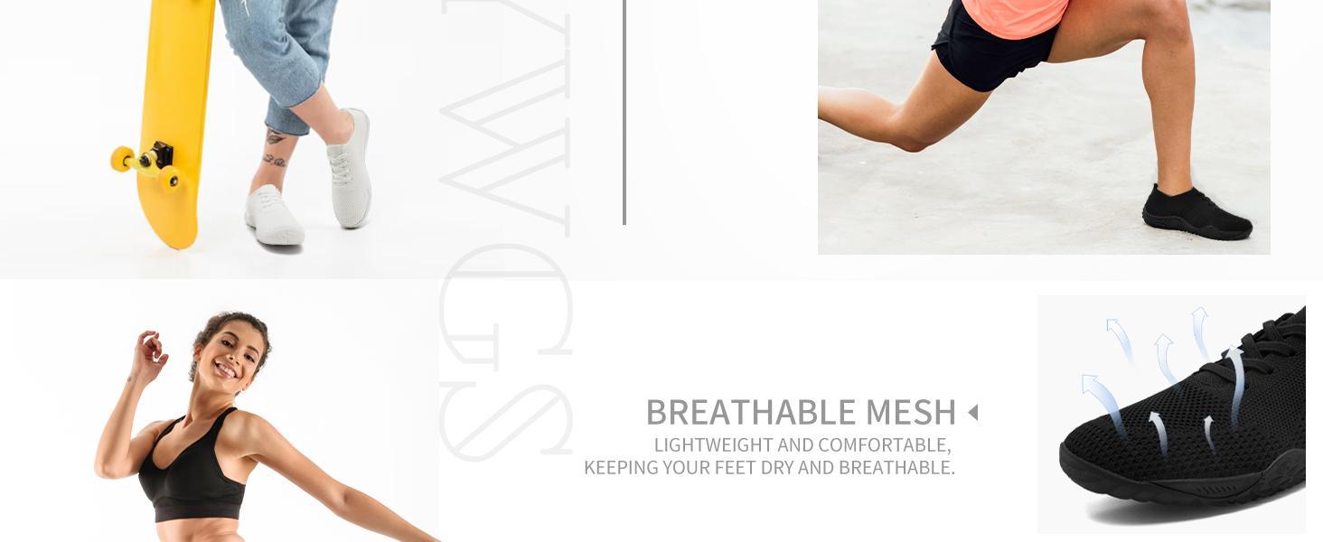 Women Barefoot Shoes Tennis Lacing Style Sneakers for Women Gym Running Zero Drop Workout Trail Minimalist Shoes