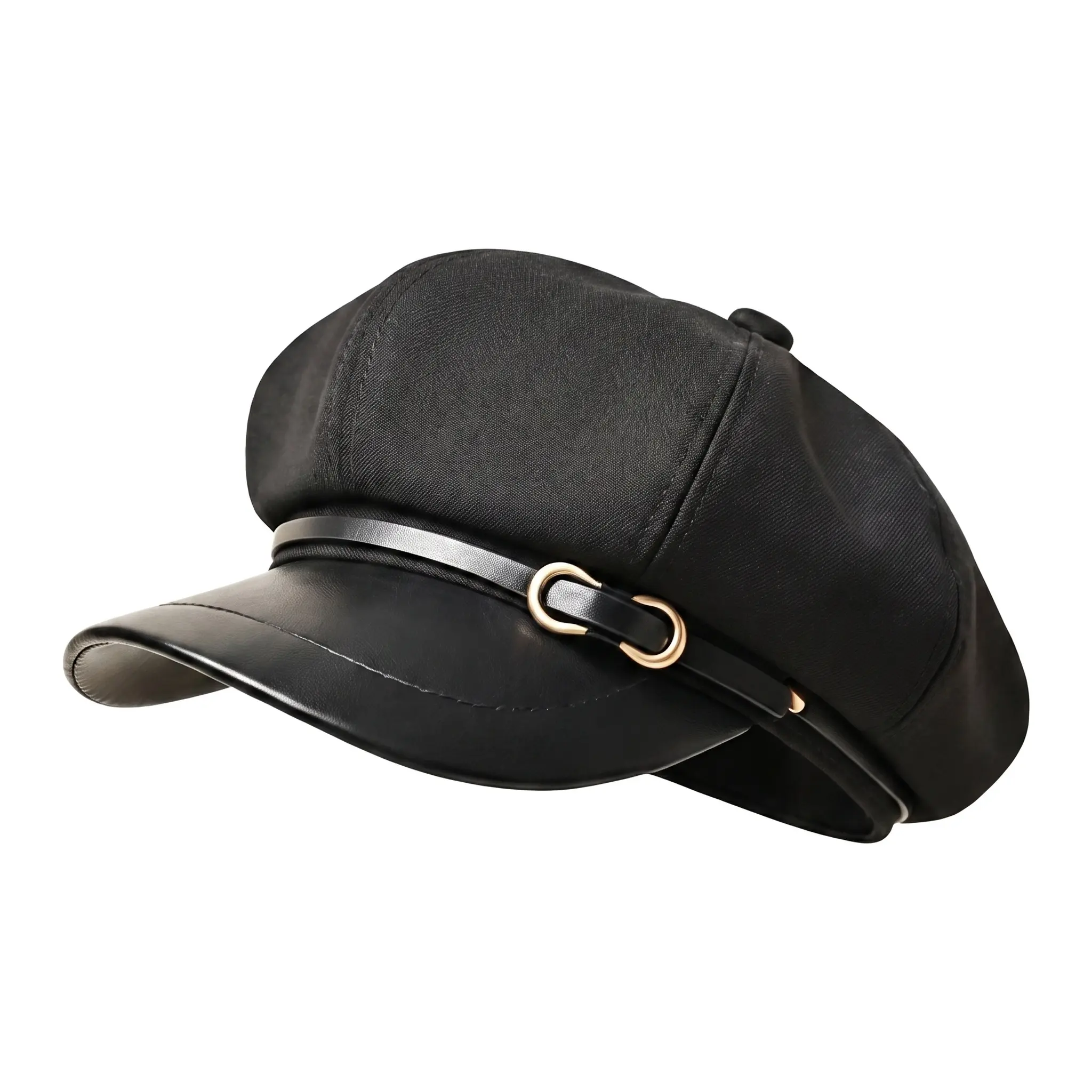 Women's Acrylic Vintage Beret - Japanese Black Painter Style, Adjustable, Lightweight, Basic Plain Octagonal Cap with Buckle Detail, Retro Everyday Essential Accessory for Autumn Chic Outfits, Casual, Basic Cap, Everyday Use, Light Acrylic
