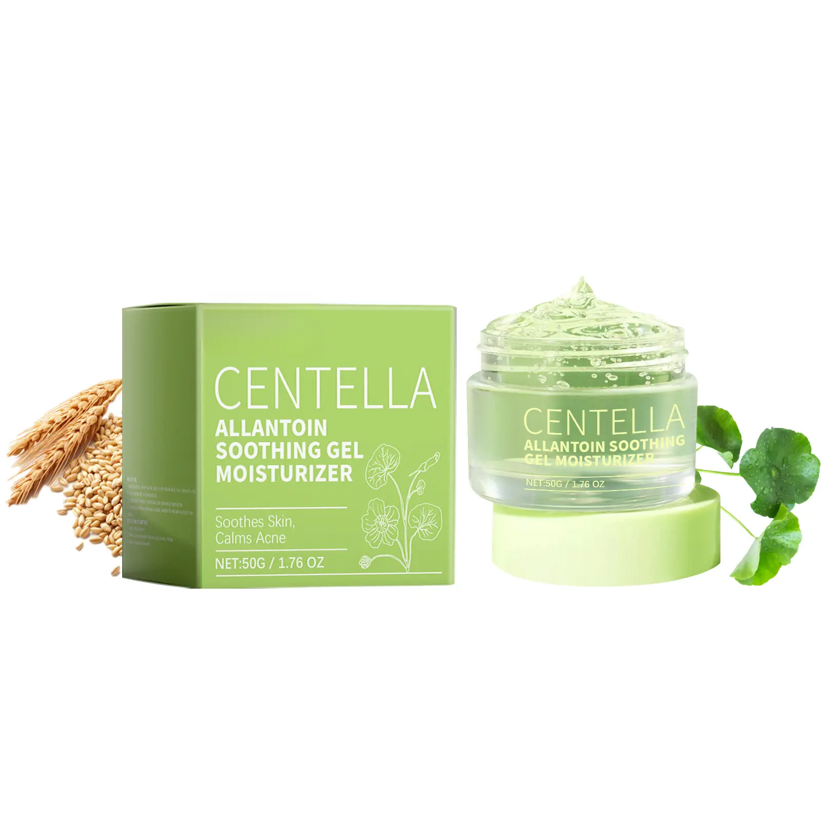 Centella Moisturizing Gel with Allantoin & Oat Extract, Lightweight Hydrating Face Gel for Soft, Smooth & Comforted Skin