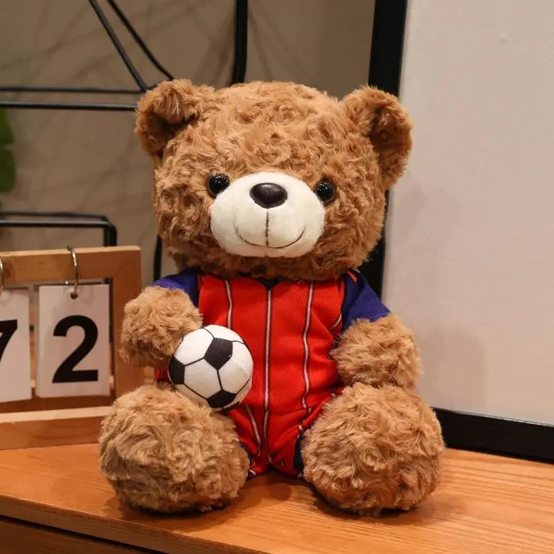 Cute Football Bear Dress-Up Doll National Team Uniform Souvenir Lovely Country Bear Toy