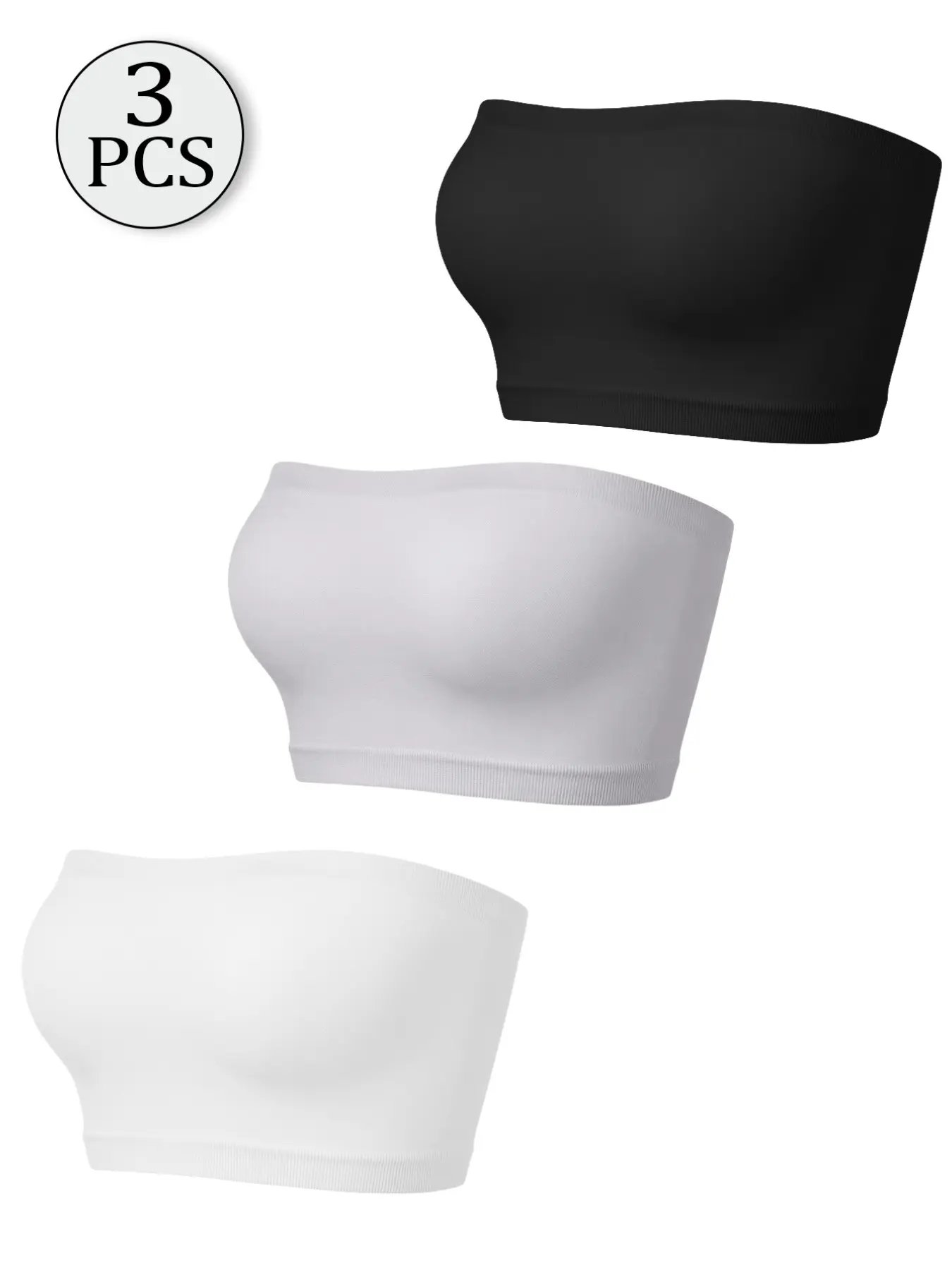 Seamless High Stretch Anti-Slip Bandeau, Soft Comfortable No Digging Edges, Breathable and Sweat-Free, Invisible Seamless Base for Camisoles and Off-Shoulder Tops