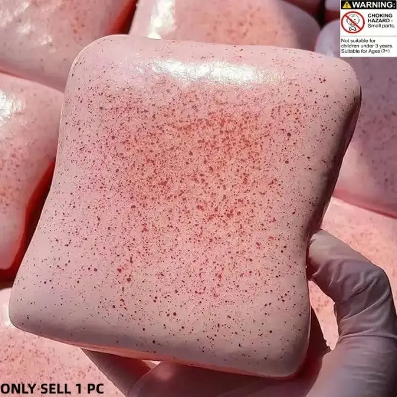Sticky Toast Squishy Ultra Soft Slow Rising Mochi Bread Squishy Stress Relief Office Fidget Sensory Toy for Adults Teens Anxiety Squishies