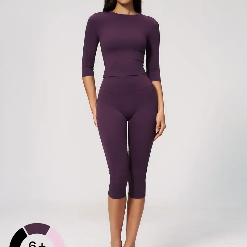 【Black Friday】New Fleece Sports Set for Women, High Waist Slim Fit Design for Pilates, Training, Running, Fitness and Yoga, Two-Piece Set, Active Fitness Wear