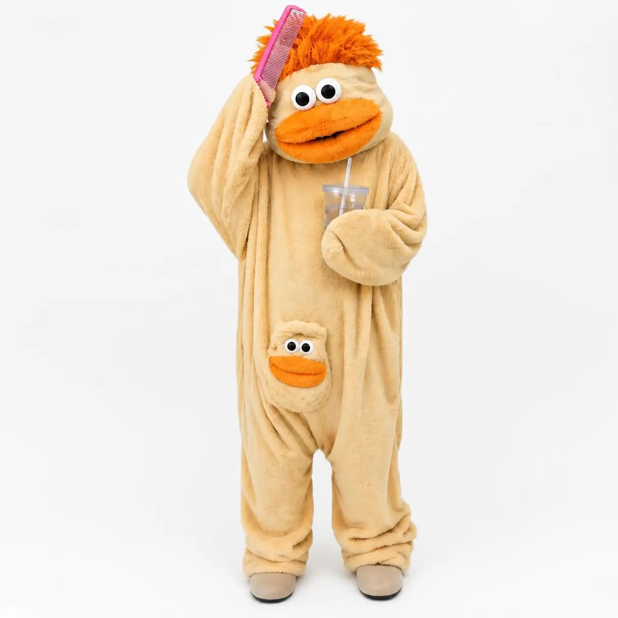 Monster Onesie Pajamas - Funny Character Onesie Adult Onesie Pajamas with 3D Hood, Plush Fleece Full Body Costume for Adults, Cozy Halloween Loungewear