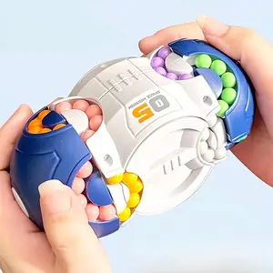Challenging 3D Cylindrical Cube Puzzle Toy with Vibrant Beads - Magic Bean Gyro Spinning Slider Game, Durable ABS Resin, Ideal & Teens - Perfect Gift Halloween, Christmas, Thanksgiving (Available in Red, Blue, Black), Fun Toys
