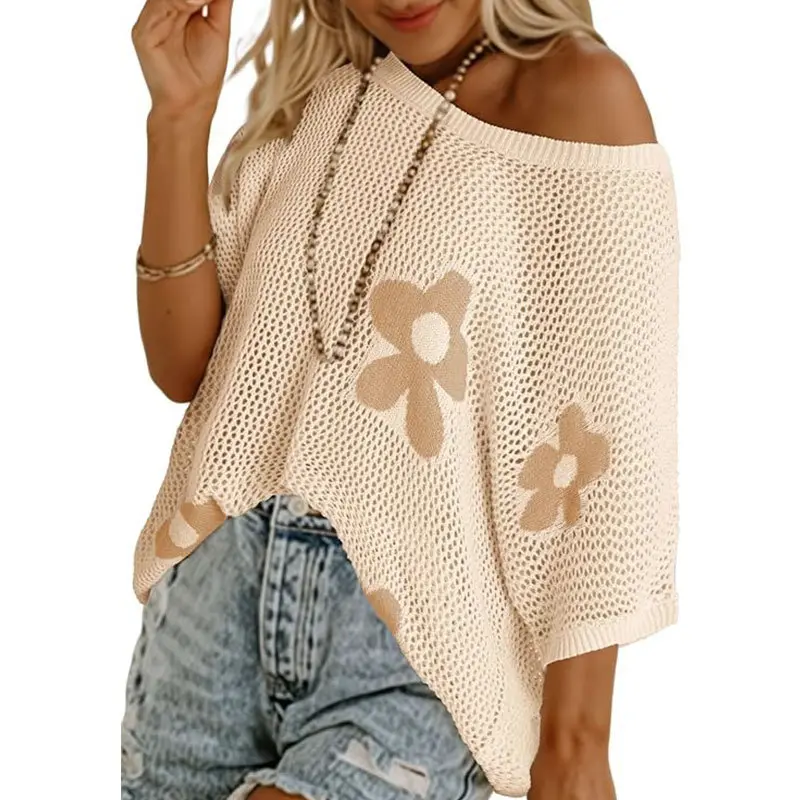 Summer Tops 2026 Short Sleeve CrochetSweaters Swimsuit Cover Ups Lightweight KnitPullover Summer Tops 2026 Short Sleeve CrochetSweaters Swimsuit Cover Ups Lightweight KnitPullover