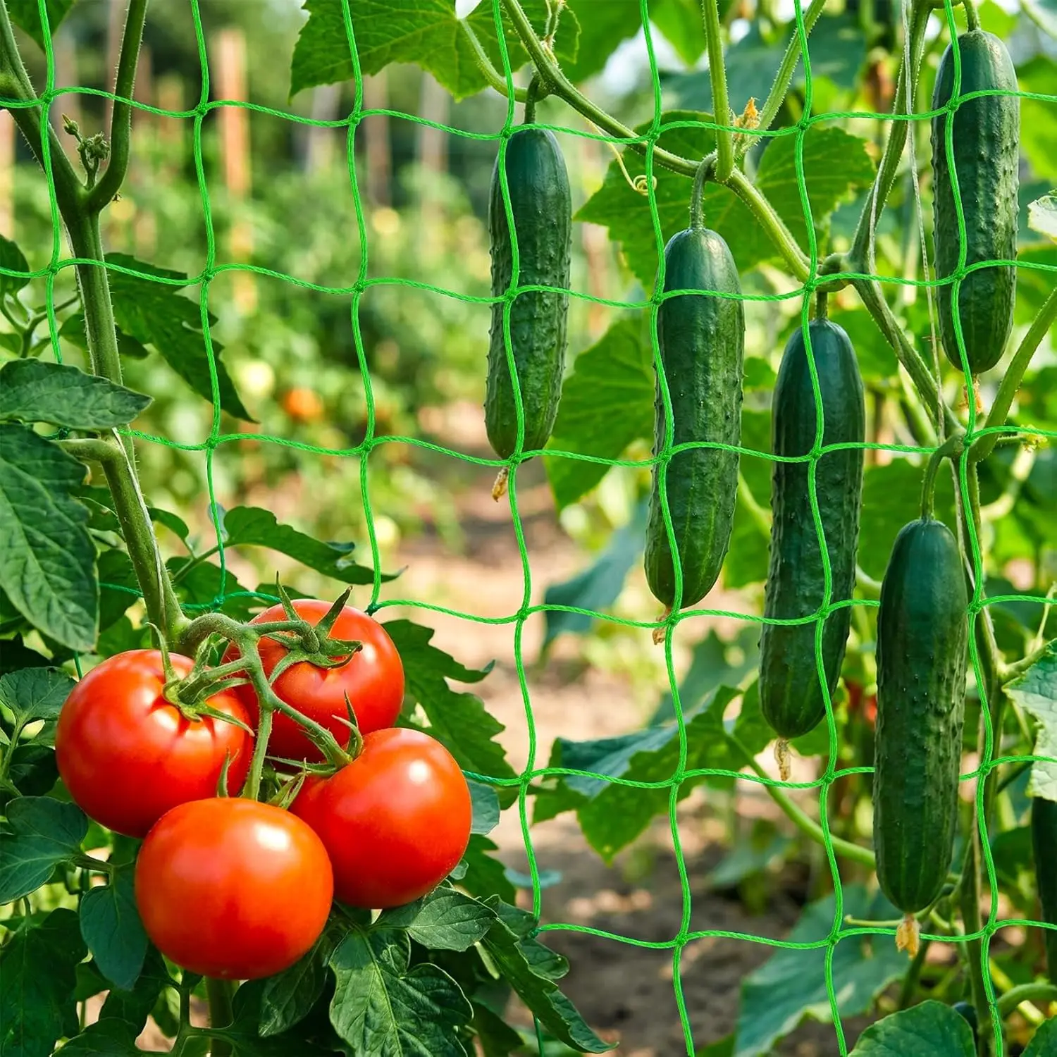 Trellis Netting For Climbing Plants - 2 PCS Garden Trellis Netting Plant Support Netting Heavy Duty Climbing Net Trellis For Cucumber Tomato Grape Vegetable Fruits Bean Climbing Plants Outdoor