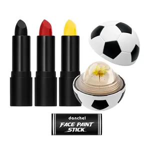 danchel Creative Face & Body Paint Stick & Soccer Flower-Embedded Color-Changing Lip Balm, All-in-one for Fan Makeup Look, Long-Lasting & High Pigmented, Portable for On-the-Go, Ideal for Cosplay, Sports, Parties & Festivals