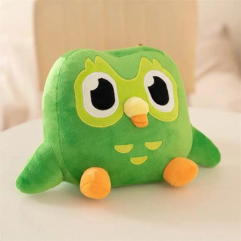 2026 hot itemGreen Duolingo Owl Plush Toy Duo Plushie Of Duo The Owl Cartoon Anime Owl Doll Soft Stuffed Animal Toy Children Birthday Gift