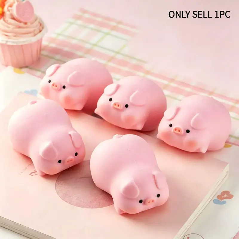 Stress Relief Piggy Squeeze Ball, Soft Squish, Anxiety Reducing Calming Toy, Unique Relaxing Gift, Perfect for Friends and Family, Unisex Design