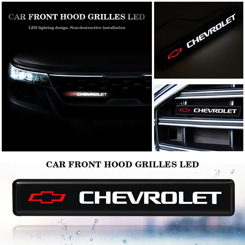 Chevrolet LED Grille Emblem Light for Silverado 1500 2500HD Tahoe Suburban Colorado, 6.5" Illuminated Front Grill Bowtie Badge Glowing Logo
