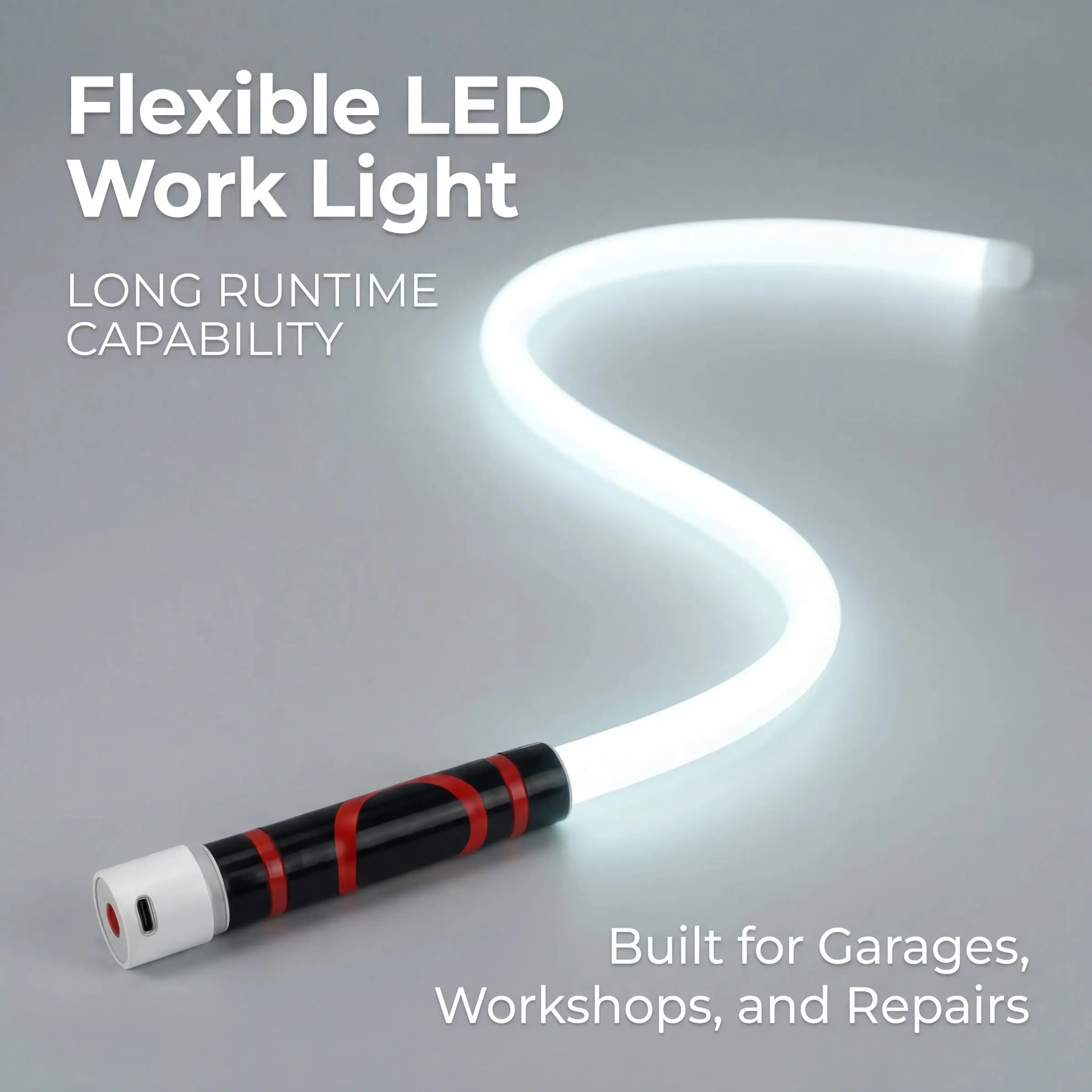 Flexible LED Flashlight, 27-Inch High Lumen High Brightness Magnetic Inspection Light, Ideal for Car Engine Repair, Mechanical Work, Outdoor Adventures