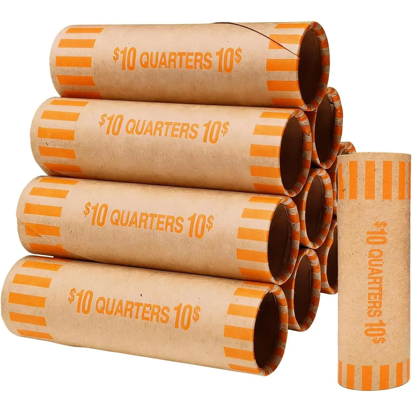 80 Pcs Preformed Quarter Coin Roll Wrappers
