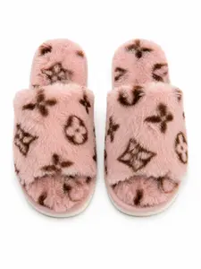 Women's Faux Fur Cotton Slippers, Fall Winter Anti-Slip Silent Open-Toe, Cozy Indoor Bedroom Warm Plush Slippers, Multi-Pair Special Offer