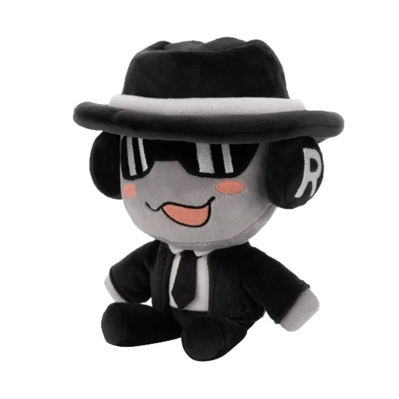 Forsaken Chance Plush Doll, Roblox Game Character Stuffed Toy, Cute Black Suit Agent Plushie, Perfect Gift for Game Fans & Kids