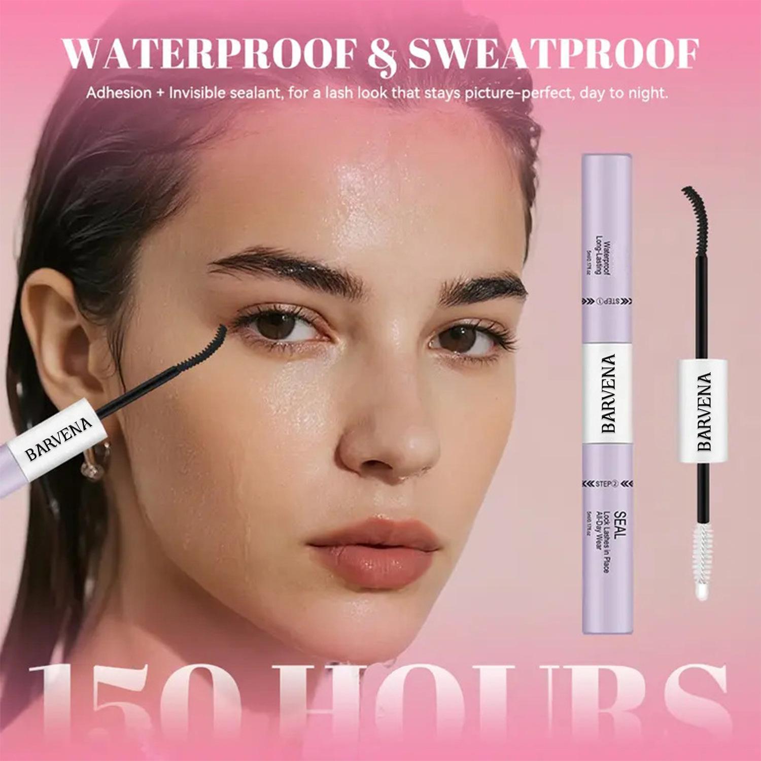 2-in-1 Mascara & Lash Glue, Lengthening, Long-Lasting, Waterproof, Smudge-Proof, Lash Setting Formula