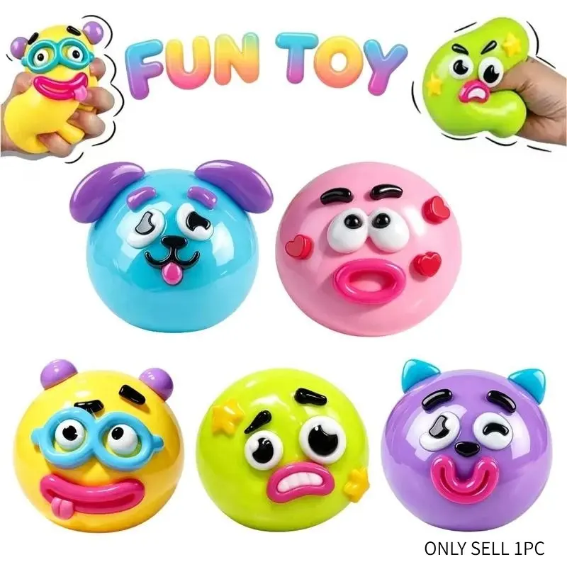 Smushies Squishy DIY Curiosities Dog Face Swap Soft Moldable Slow Rise Decompression Squeeze Toy, Stress Relief Fidgets Blind Box Relaxing Sensory Gift
