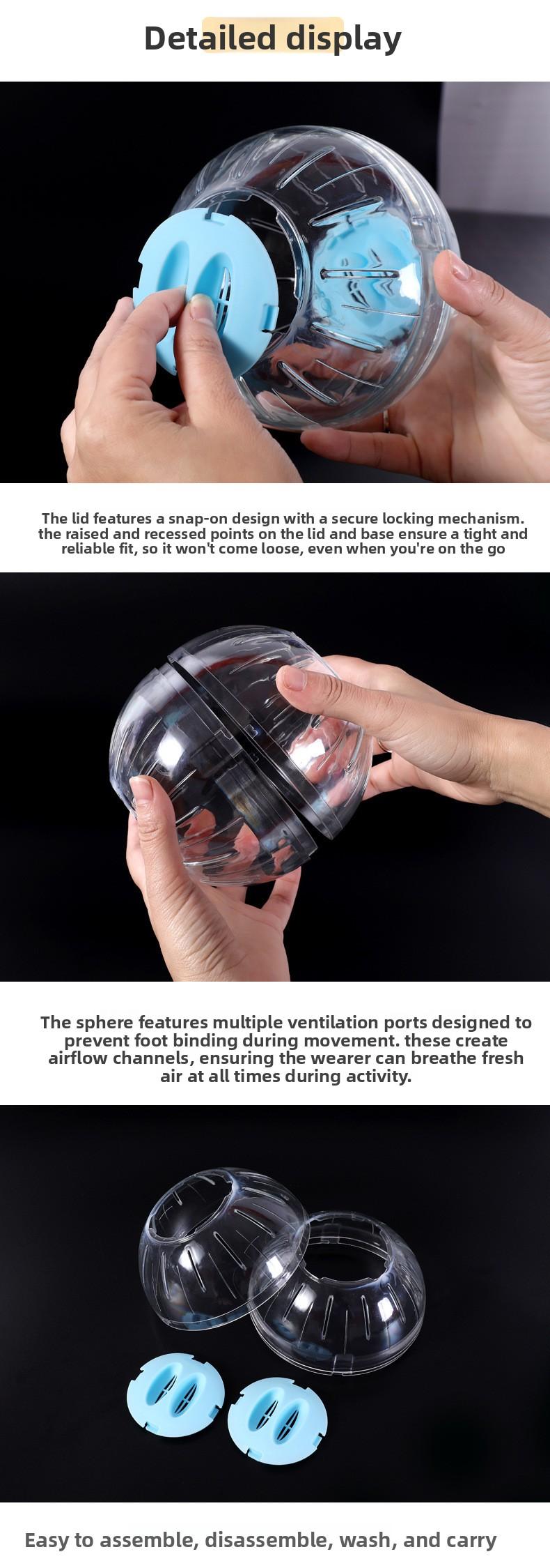 Hamster Exercise Ball with LED Light for Dwarf Syrian Bear Running Wheel Toy Pet Accessories Outdoor Indoor Play