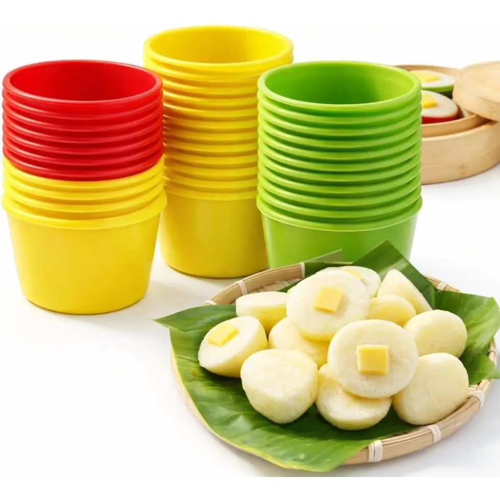 Puto Molder Filipino  – 18 count Puto Mold Cups for Steamer Filipino, Kutsinta Molder Filipino for Baking & Steaming,   Cupcake Liners for Rice Cakes & Desserts,Mini Muffin Cups