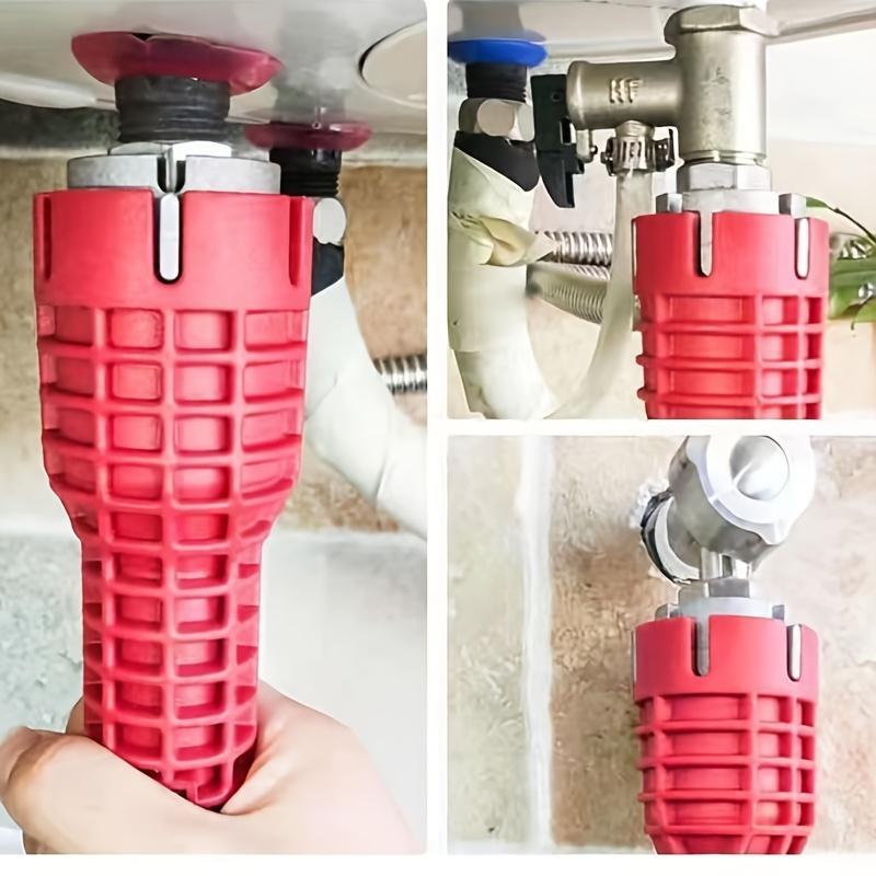 【JULIANG】8 in 1 Multi-functional Sink Wrench, Adjustable Wrench, Bathroom Water Pipe Faucet Installation Repair Tool, Multifunctional Wrench Suitable for Hotel/Restaurant/Commercial, Multifunctional Wrench Set