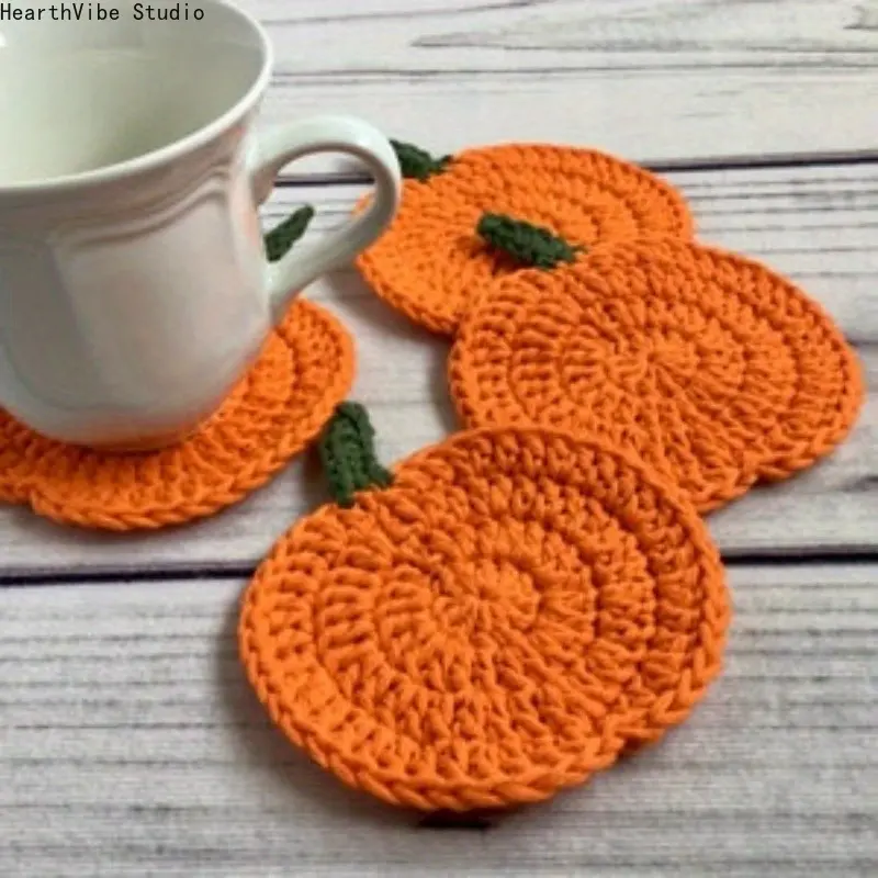 2 pcs Autumn Pumpkin Cups , Handmade Products, House/Autumn, Thanksgiving Dining Accessories, Room Products