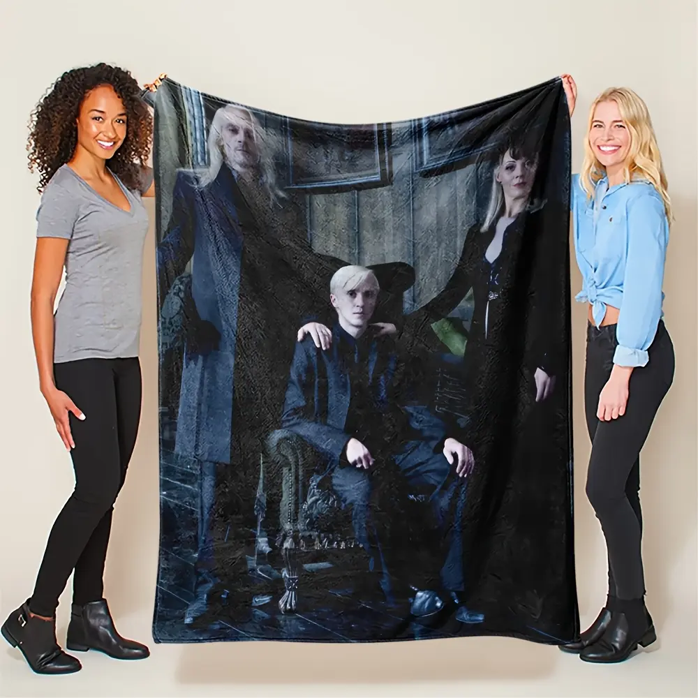 1pc Harry Potter Voldemort Bellatrix Lestrange Family Portrait Flannel Throw Blanket Dark Wizard Movie Soft Fleece Blanket Sofa Bed Cover Fan Gift