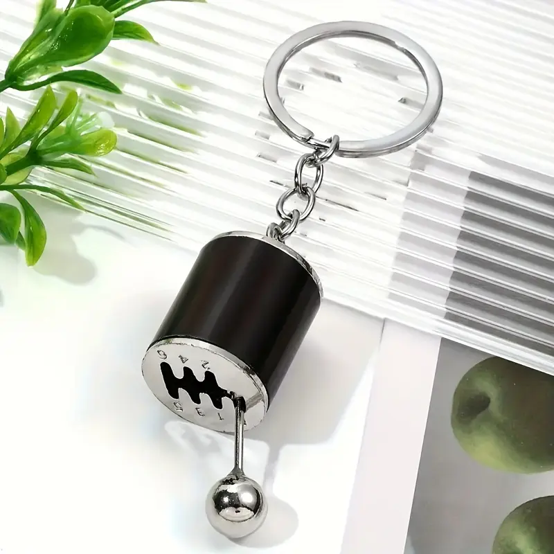 1pc [Gearbox Fidget Toy] Six Speed Manual Transmission Shift Gearbox Fidget Toy - Automotive Part Car Keychain Key Ring Keyrings For Keys Car Metal Keychain Novelty Fidget Keyring