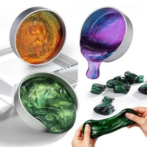 Multi-Style Jar High Transparency Liquid Glass Slime, Pearlized/color-Changing/luminescent Clear, Reusable Stretchy Stress Relief Slime for Kids and Adults