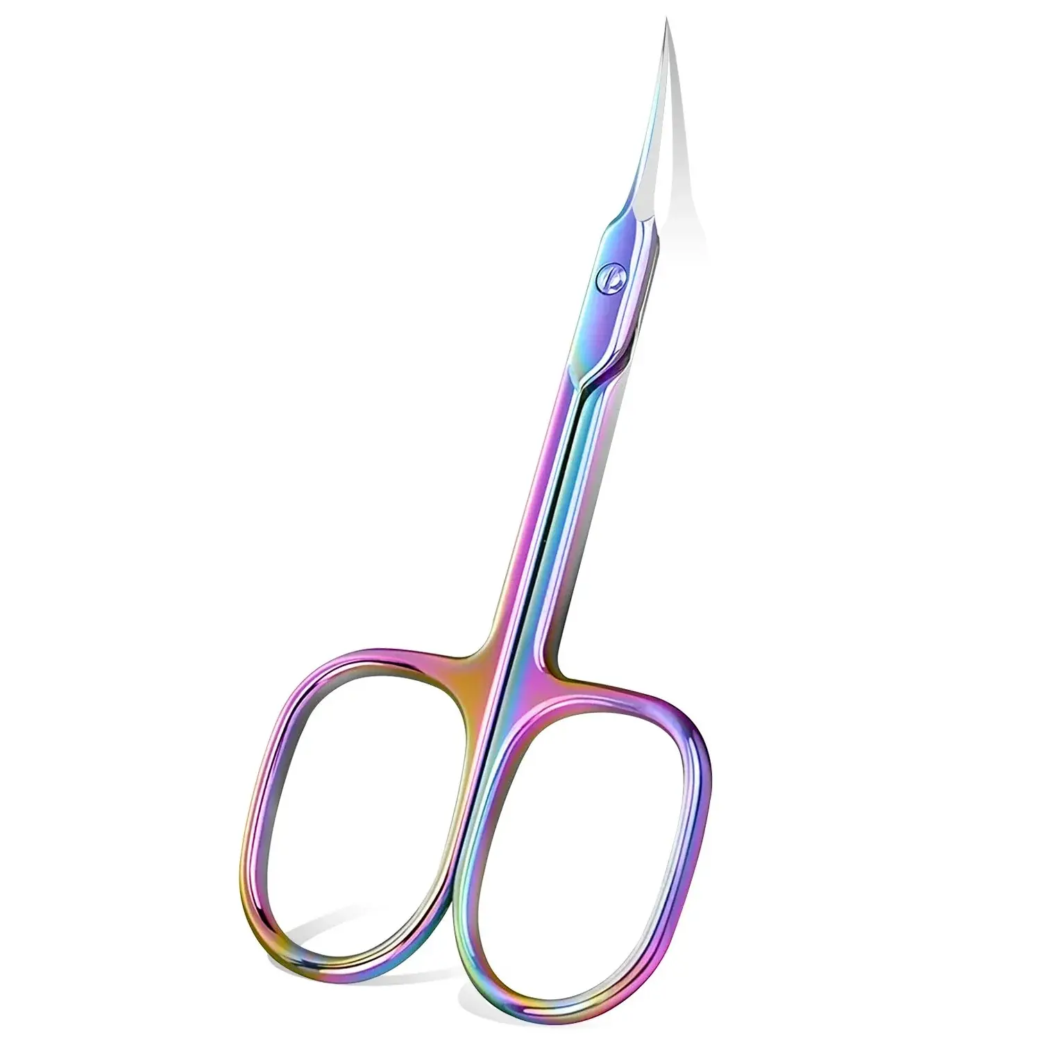 Professional Nail Cuticle Scissors, Extra Fine Curved Blades, Multi-Purpose for Eyebrows, Eyelashes, Mustache, Dead Skin Cutter Metal Shears