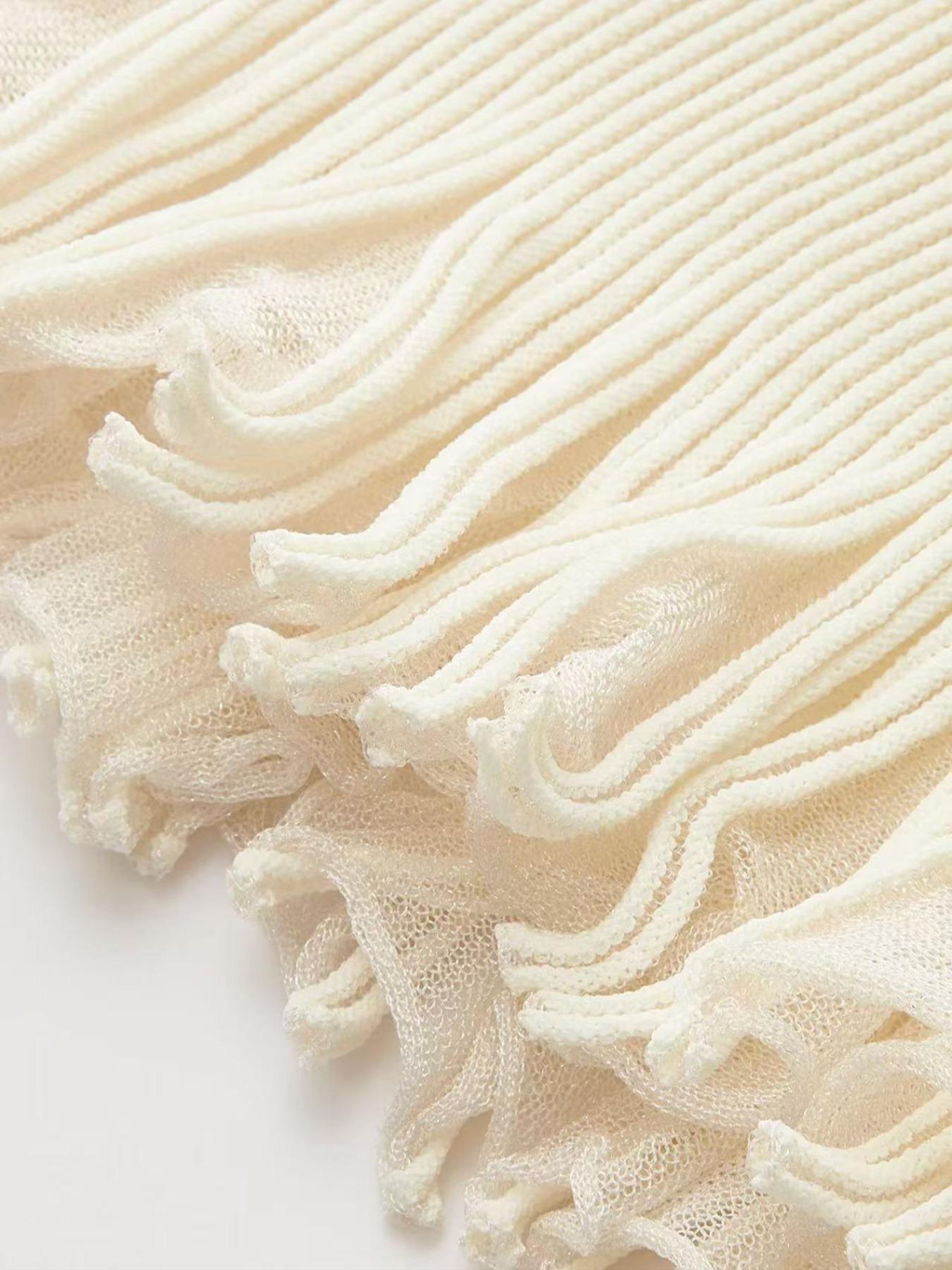 Elegant Two-Piece Set, Sleeveless Knitted Vest & Long Pleated Skirt, Fashionable Slim Fit Design, Perfect for Women, Womenswear