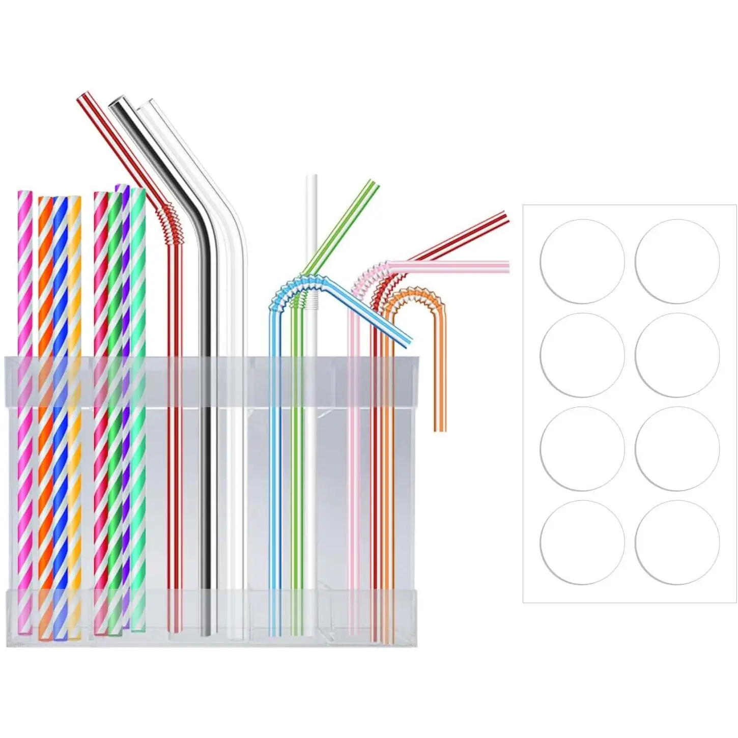 Straw Organizer for Cabinet Door,  Straw Holder Cabinet Door | Cabinet Door Straw Holder,Straw Dispenser&Organizer for Kitchen Pantry Straw Storage,Adhesive Mount Cabinet Straw Holder