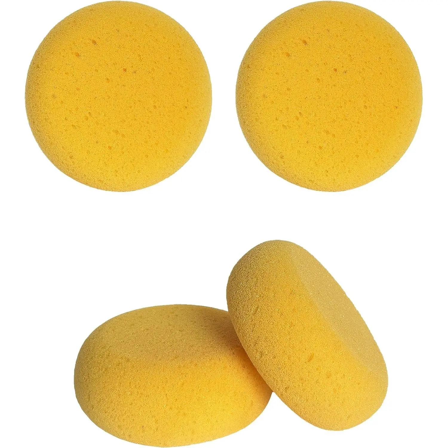 4 Pcs 3in Round Painting Sponges Artist Sponges for Acrylic Watercolor Face Painting Pottery Sponges for Clay Art Crafts