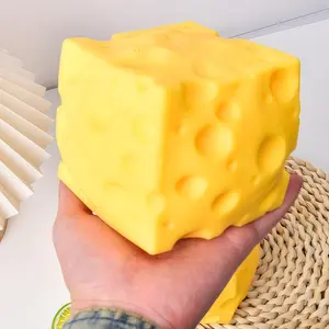 Large Cheese Shaped Squishy Square Squeeze Toy, Soft Squishy Fidgets Stress Relief Toy, Creative Desk Decoration Gift, Perfect for Holidays