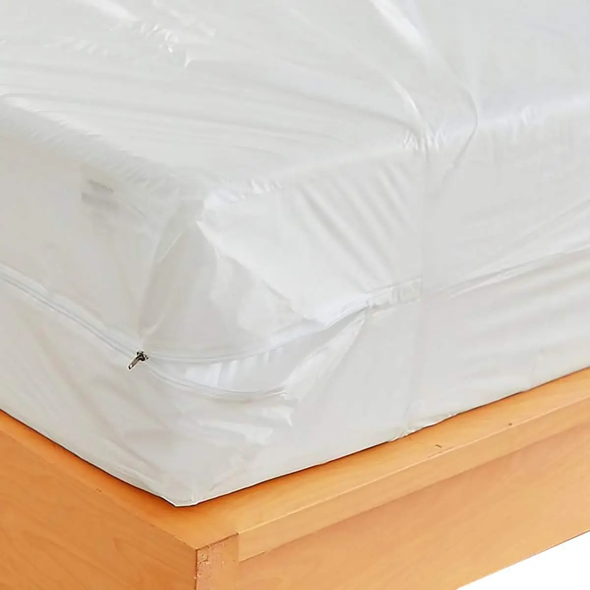 Waterproof Zippered Mattress Protector Encasement (Queen Size)| Vinyl Mattress Bed Cover (Queen)